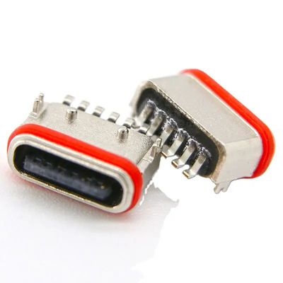 SMT horizontal fêmea 6 Pin Connector USB3.0 USB3.1 para carregar