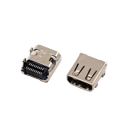 O ouro chapeou o micro tipo conector fêmea do Alfineteo Mergulhar+SMT d dos conectores de cabo 19 de HDMI