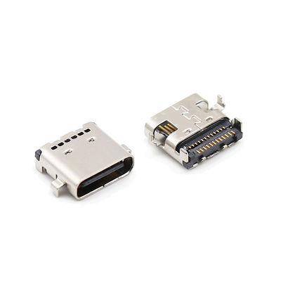 O tipo de naufrágio tipo fêmea conector USB de SMT USB de C datilografa o soquete do Alfinete de C 24