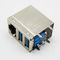 PBT USB combinado 3,0 conector de 180 graus RJ45 para LAN Ethernet Network