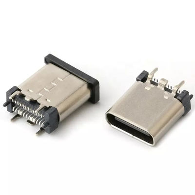 Conector USB 3.1 fêmea 24 pinos tipo C tipo patch vertical de alta velocidade