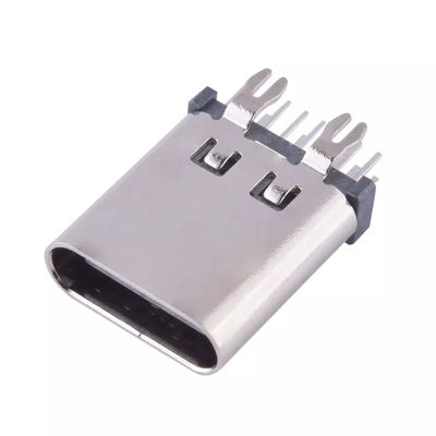 DIP Vertical Mount USB tipo C 14 pinos conector 10,5 mm 180 graus