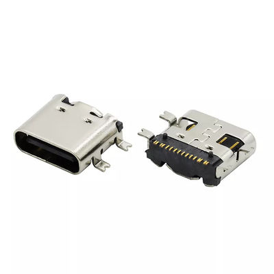 16 pinos USB 3.1 receptáculo reversível tipo C fêmea conector SMT