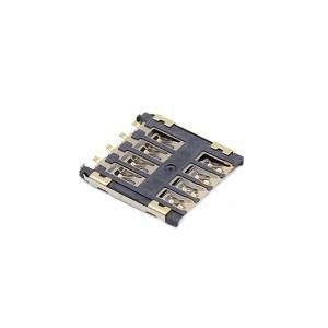 qualidade  LCP 8 Pin Micro SIM Card Socket Connector Push Pull H1.8mm 5000 Cycles Durability Fábrica