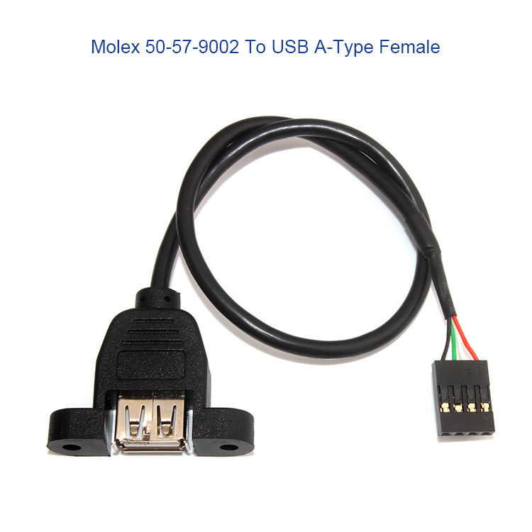 Chicote de fios feito sob encomenda do fio de Molex 50-57-9404 com SL 2.54mm 4 conector da maneira 70066