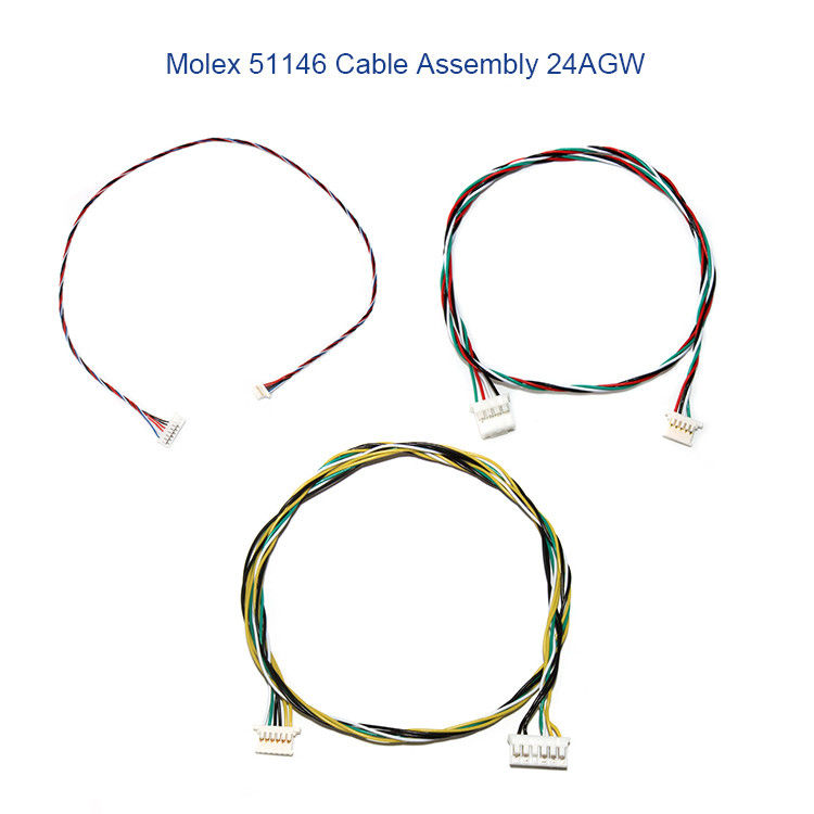 chicote de fios elétrico MOLEX 51146 1.25mm do fio de 5P 6P com o suporte do alojamento de A1254 SMD