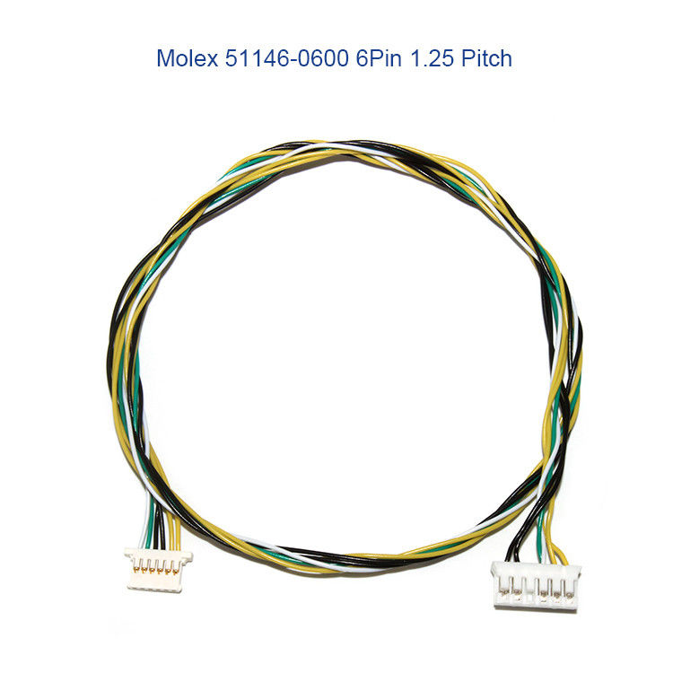 chicote de fios elétrico MOLEX 51146 1.25mm do fio de 5P 6P com o suporte do alojamento de A1254 SMD
