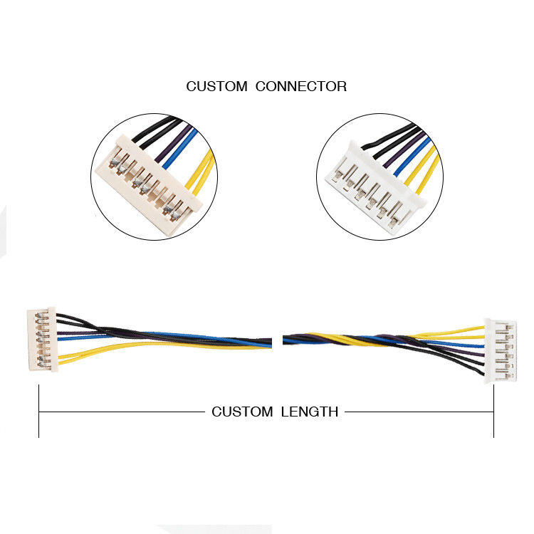 HORAS DF14-9S-1.25C do conjunto de cabo do chicote de fios do fio 9pin de 1.25mm a JST SPH-002T-P0.5S
