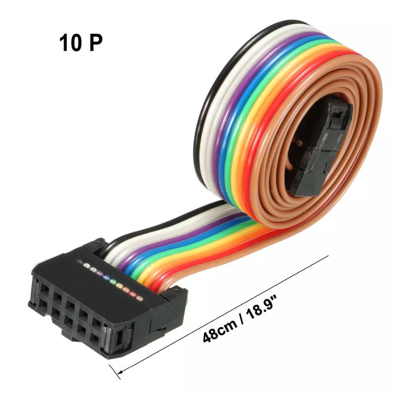 Plano flexível do PWB do passo do Pin 2.54mm dos cabos de fita 26 de 24AWG AWM 2651 FFC IDC