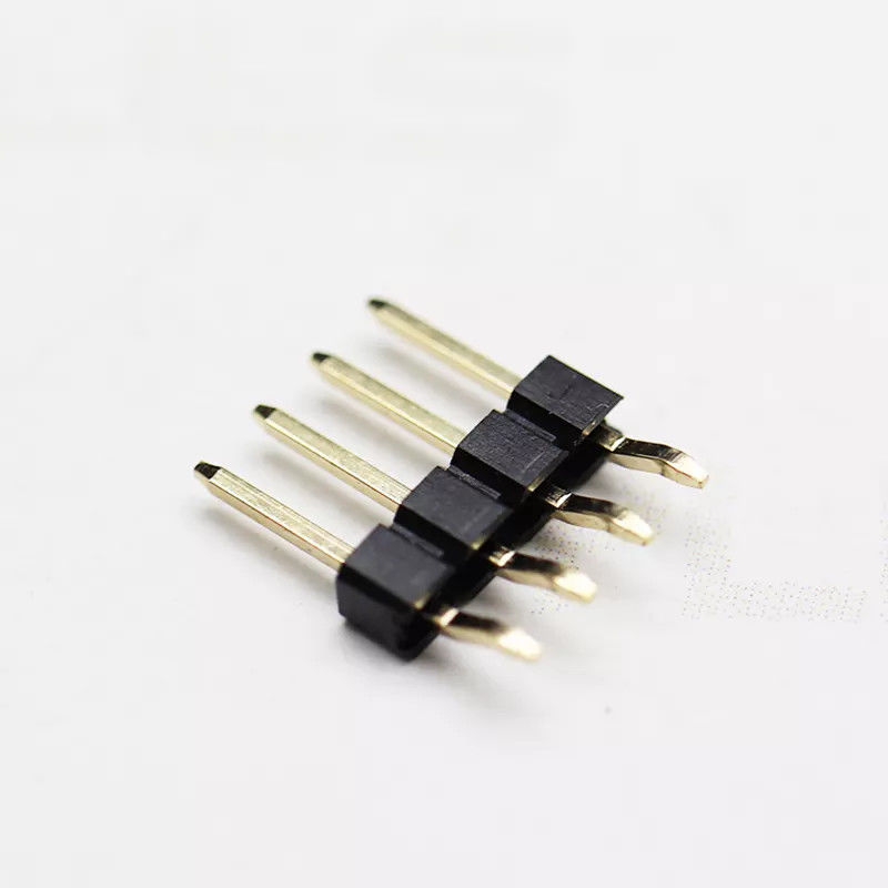 O ângulo direito plástico curvou posições 2-40pin de Pin Header 2.54mm da fileira de SMT as únicas