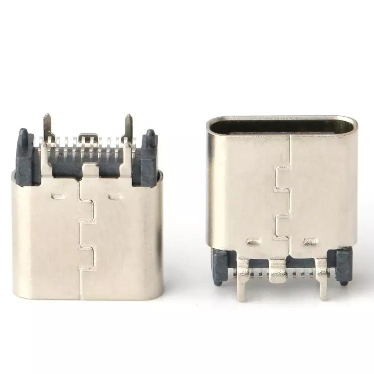 Conector USB 3.1 fêmea 24 pinos tipo C tipo patch vertical de alta velocidade
