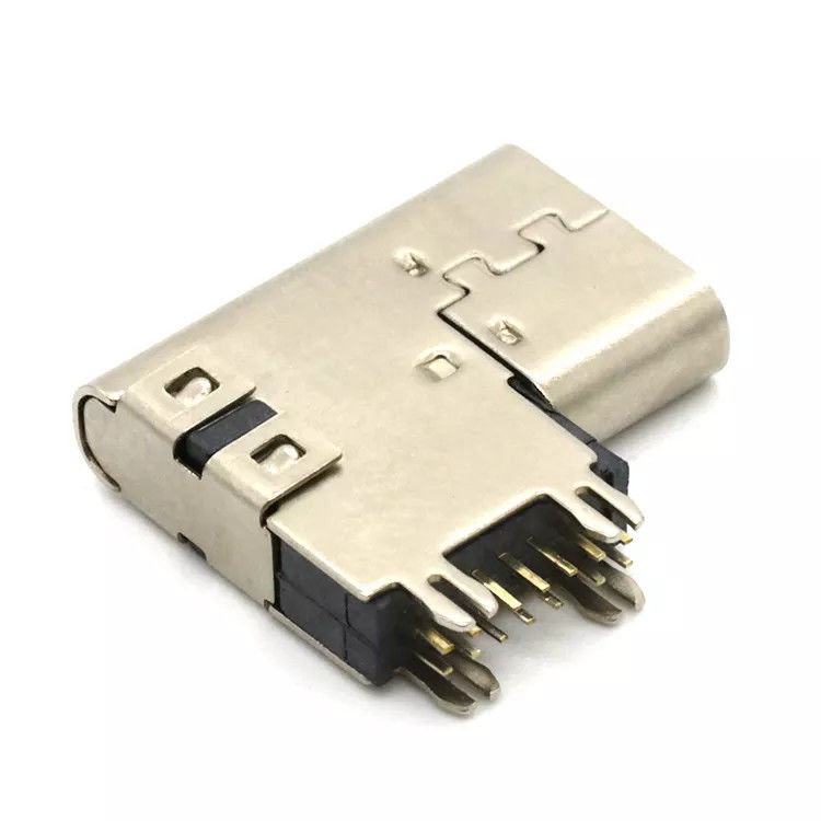 Inserção Lateral Soquete Fêmea de 14 Pinos Porta de Carregamento 3.1 USB C Conector PCB Receptáculo SMT