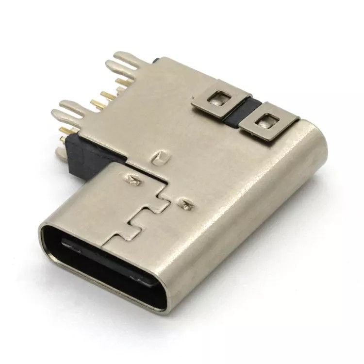 Inserção Lateral Soquete Fêmea de 14 Pinos Porta de Carregamento 3.1 USB C Conector PCB Receptáculo SMT
