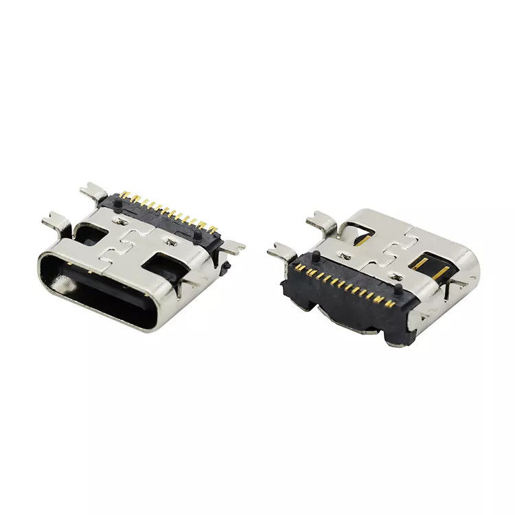 16 pinos USB 3.1 receptáculo reversível tipo C fêmea conector SMT