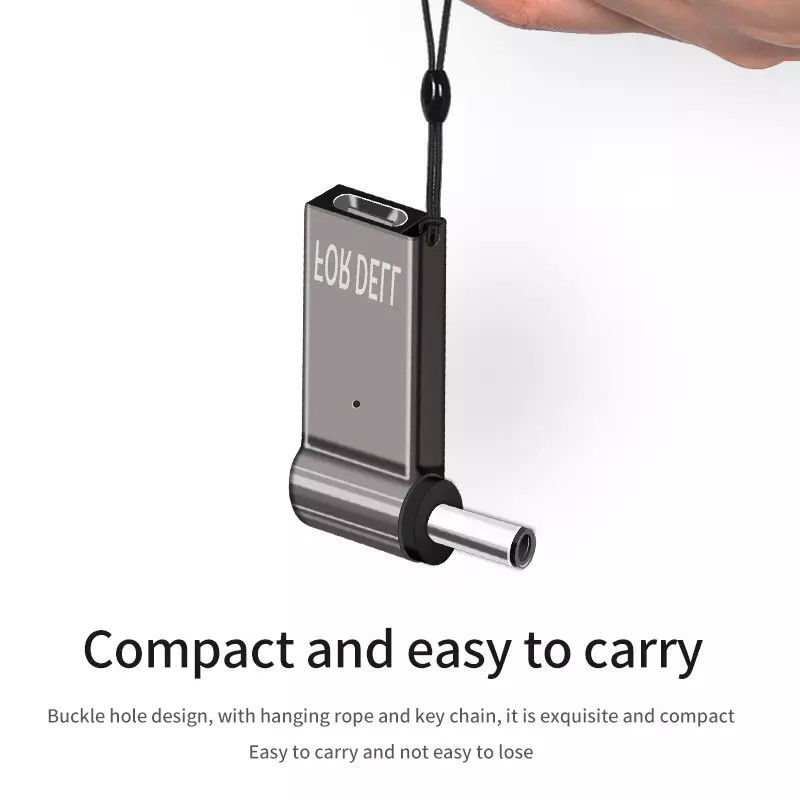 Adaptador de plugue tipo C de 100 W para carregamento rápido redondo de vídeo masculino 18,5 V - 20 V
