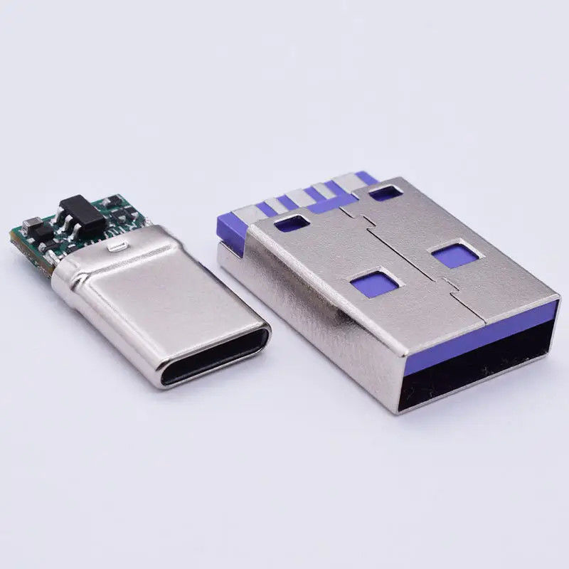 Conector Fêmea USB 3.1 Tipo C de 24 Pinos à Prova d'Água com Montagem Horizontal SMT DIP e Placa de Afundamento Tomada USB