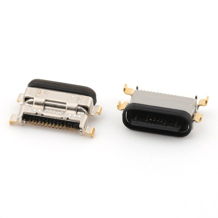 USB C 16Pin Tipo C Conector Feminino Média Montar 1.13mm IPX8 Impermeável Com LIM
