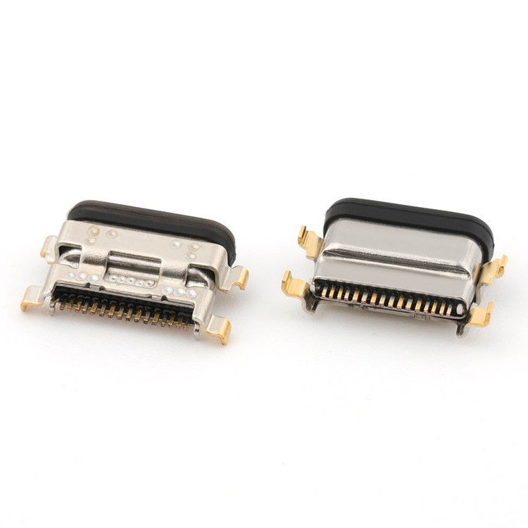 USB C 16Pin Tipo C Conector Feminino Média Montar 1.13mm IPX8 Impermeável Com LIM