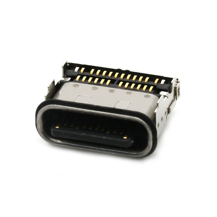 IP68 24Pin Conector SMT à prova d'água USB Tipo C Fêmea Socket 2 fileiras
