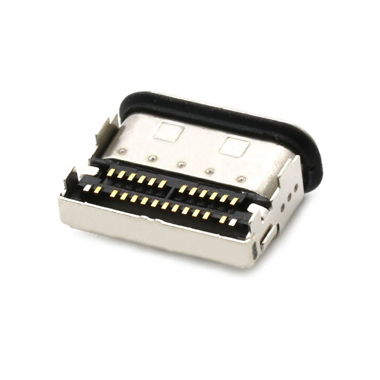 IP68 24Pin Conector SMT à prova d'água USB Tipo C Fêmea Socket 2 fileiras