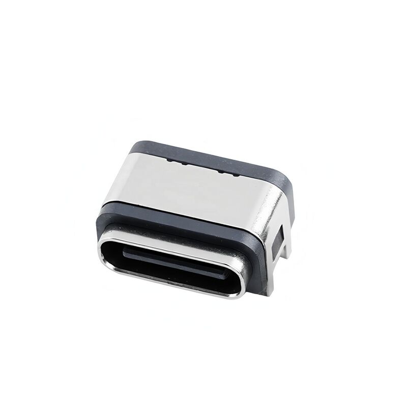 Tipo C Conector feminino de 16 pines Conector USB à prova d'água de montagem SMT horizontal 5A 20V