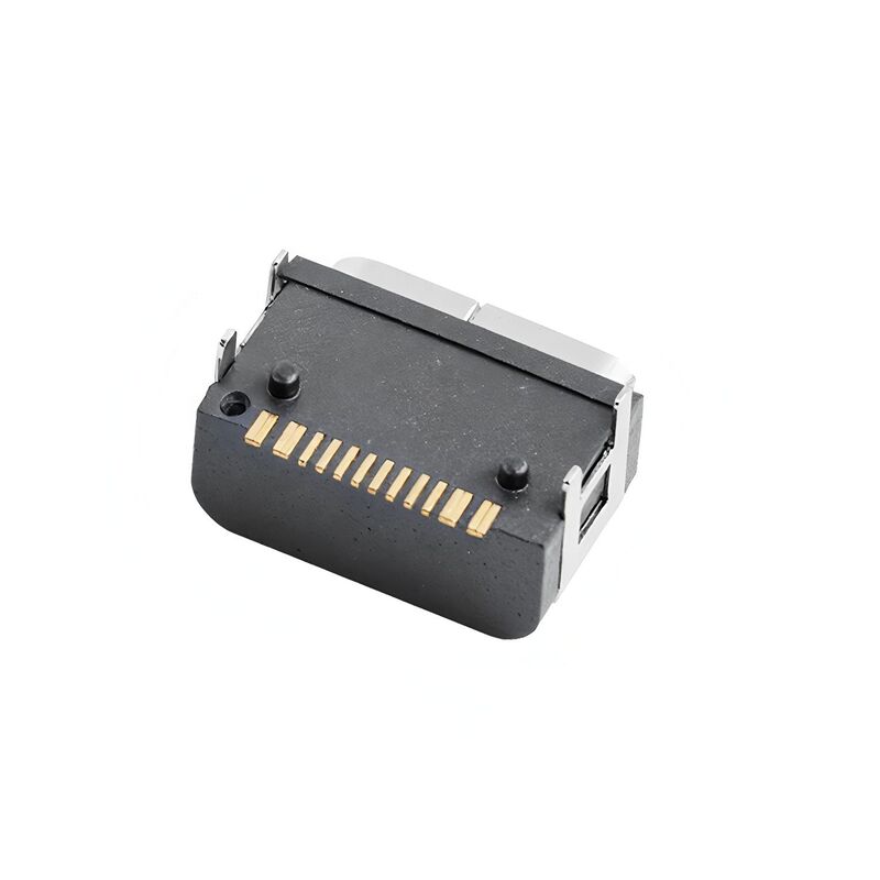 Tipo C Conector feminino de 16 pines Conector USB à prova d'água de montagem SMT horizontal 5A 20V
