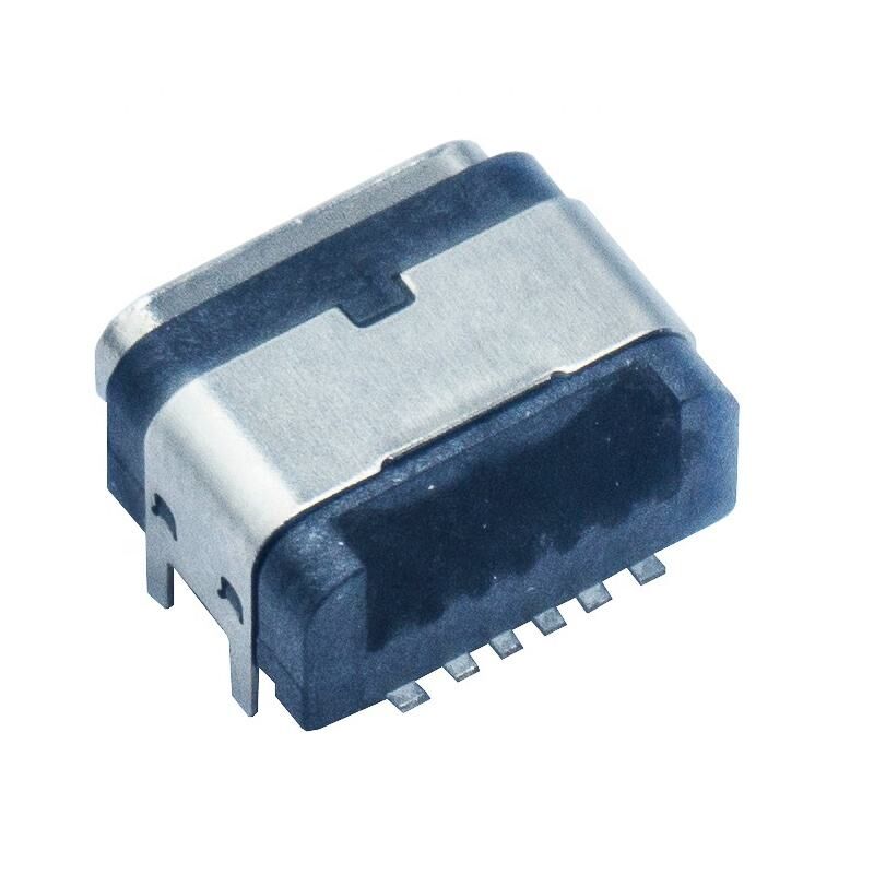Conector USB Tipo C Fêmea à Prova d'Água para Montagem em Painel com 6 Pinos