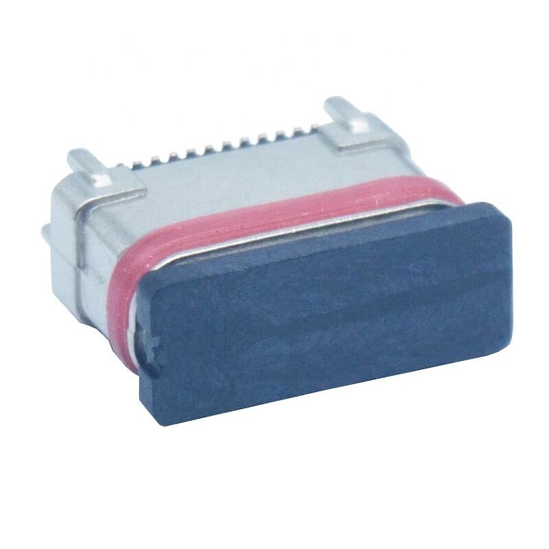SMD à prova d'água Vertical Zinc Powder Metallurgy 24Pins Female Type-c Connector USB Plug