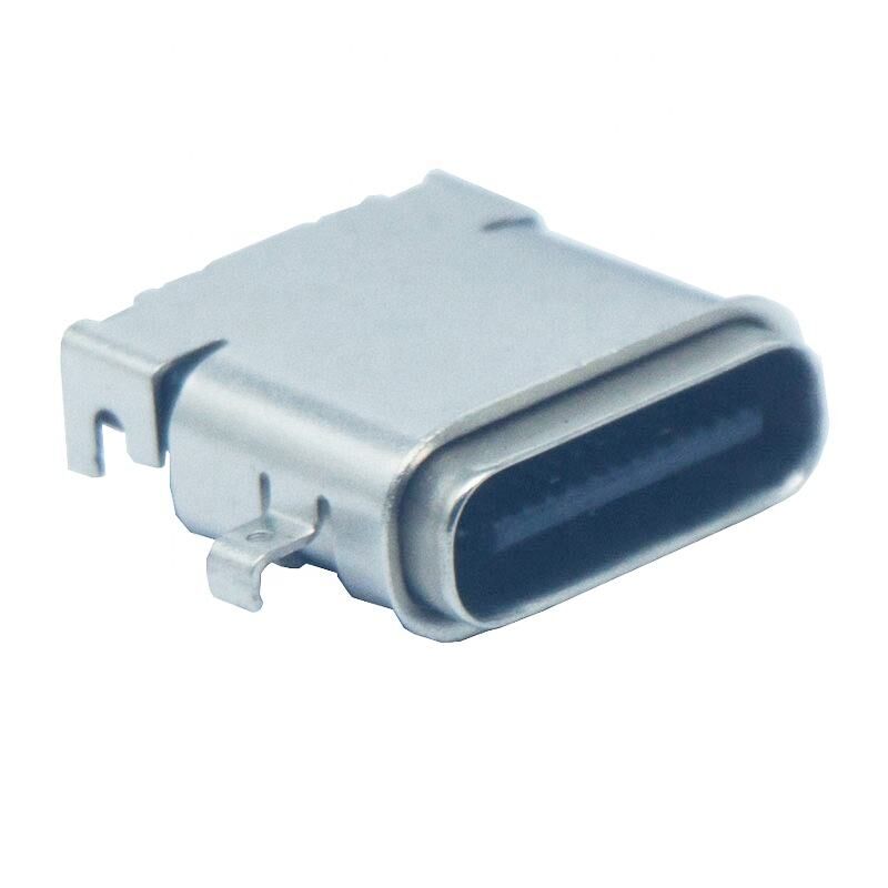 Conector USB C 3.1 à prova d'água IPX7 de 24 pinos para carregador de PCB de vestuário inteligente, tipo C para solda