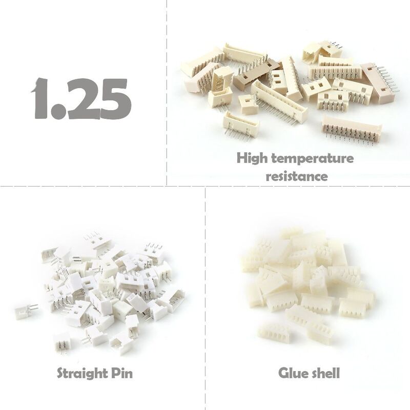 Conector de Wafer 1.25mm Pitch 2-16 Pin Dip Right Angl Jst Conector de fio para placa