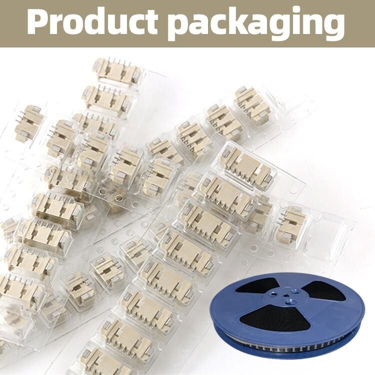 Conector SMD de fio para placa PH 2.0mm 6 pines SMT Conector de wafer vertical com tampa