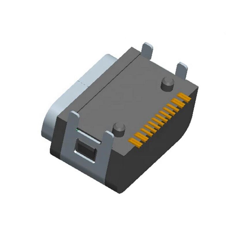 Conector USB de 16 pines Feminino Soquete tipo-c impermeável SMT IPX7