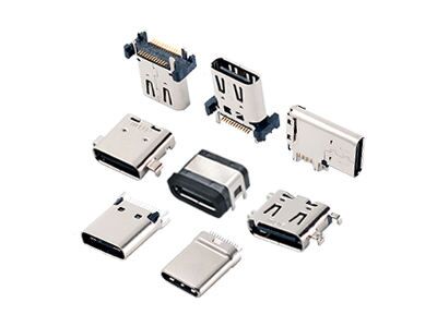 Conector de receptores híbridos de ângulo reto feminino 24PIN USB 3.1 Tipo C para carregamento telefônico e transferência rápida de dados