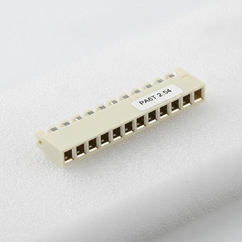 PA6T UL94V-0 Conector de cabeçalho feminino com contato de flash de 2,54 mm Pitch e Brass Gold