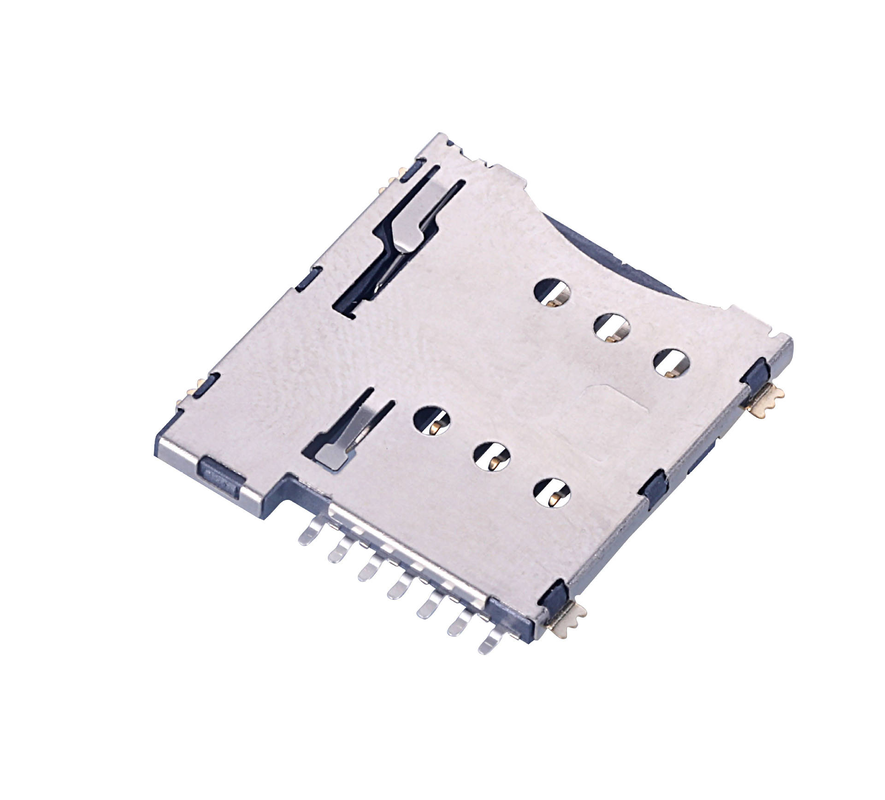 Suporte de Cartão SIM Tipo Push-Push Nano Micro Conector SIM de 6 pinos e 8 pinos para Celulares com Placa de Circuito Impresso