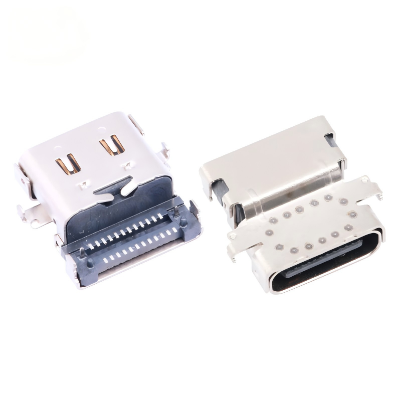 Conector Fêmea Tipo-C USB 3.2 40 Gbps Impermeável U4 24 Pinos SMT DIP PCB Banhado a Ouro Corrente de 5A Personalizado