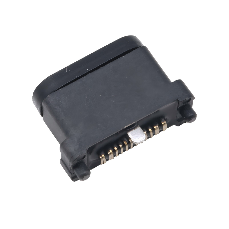 Conector Fêmea USB 3.2 Tipo-C 40 Gbps À Prova D'água Soquete U4 24 Pinos SMT DIP PCB Banhado a Ouro Aço Inoxidável 5A 100V CA