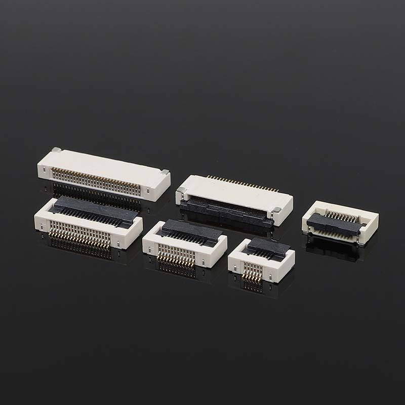 0.5mm Pitch Butterfly Lock FFC/FPCH Conector Conexão horizontal inferior com 2,55H de altura Flip Cover para Flat Flex Electronics