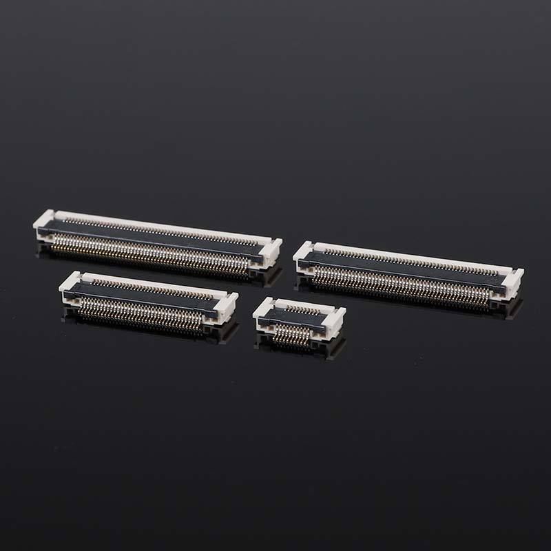 Conector FPCFFC banhado a ouro de 0,5 mm passo 2,7H pós-pressão horizontal SMD 10-68Pin 50V 0,5A
