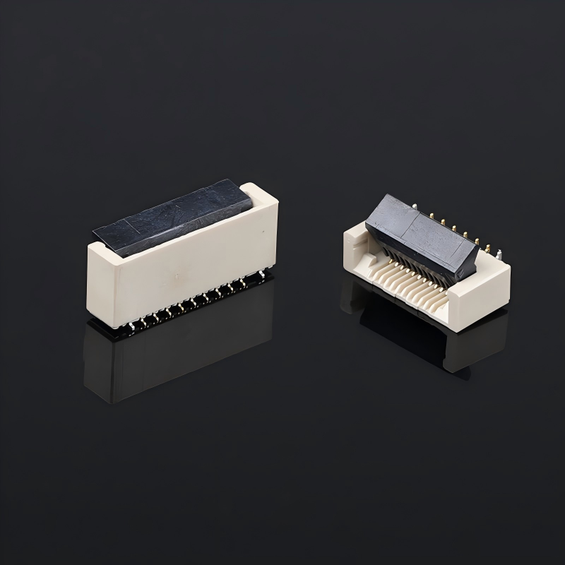 Passo de 0,5 mm 60 Pinos Terminal Positivo Vertical 5.2H Conector Plano com Trava Tipo Concha Soquete de Cabo Conectores PCB para Cabo FPC FFC