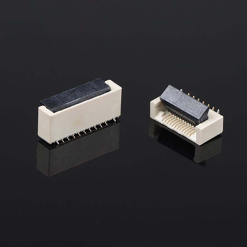 Passo de 0,5 mm 60 Pinos Terminal Positivo Vertical 5.2H Conector Plano com Trava Tipo Concha Soquete de Cabo Conectores PCB para Cabo FPC FFC