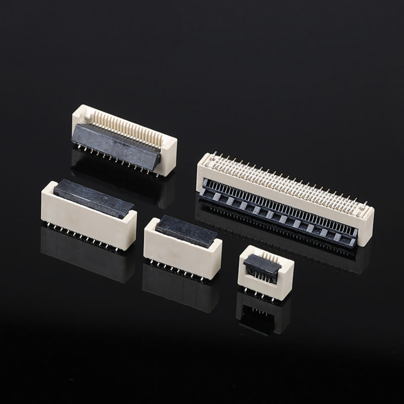 Passo de 0,5 mm 60 Pinos Terminal Positivo Vertical 5.2H Conector Plano com Trava Tipo Concha Soquete de Cabo Conectores PCB para Cabo FPC FFC