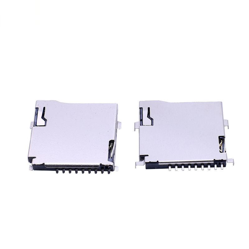 Para Conector de Cartão Micro SD de 9 Pinos da Série DM3, Push-Push, SMT, Tipo T-Flash com Concha SUS de Soldagem Externa para Aplicações em PCB