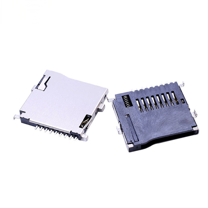 Para Conector de Cartão Micro SD de 9 Pinos da Série DM3, Push-Push, SMT, Tipo T-Flash com Concha SUS de Soldagem Externa para Aplicações em PCB