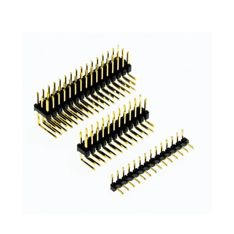 Conector de cabeçalho fêmea de fileira dupla com passo de 2,54 mm 2x2-15 pinos Material PBT AWG#24-#28