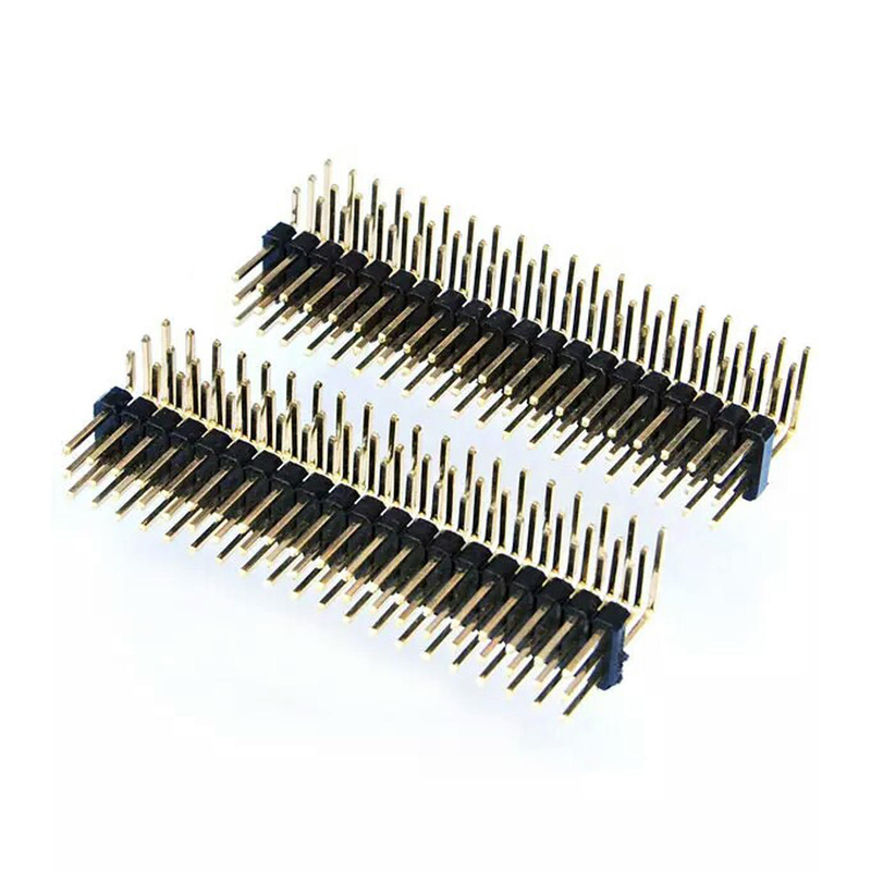 Conector de Pino PCB 1.0mm Dupla Fileira Pino Curvado SMT 180 Graus 90 Graus Material PBT Contatos Bronze Fosforoso Comprimento do Pino Personalizável