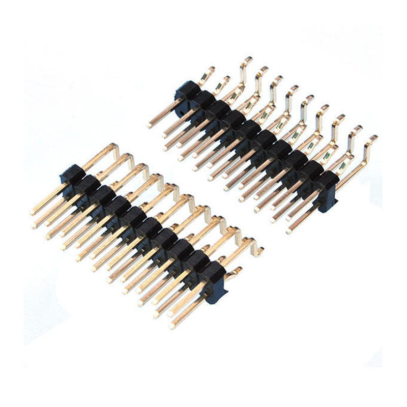 Conector de Pino PCB 1.0mm Dupla Fileira Pino Curvado SMT 180 Graus 90 Graus Material PBT Contatos Bronze Fosforoso Comprimento do Pino Personalizável