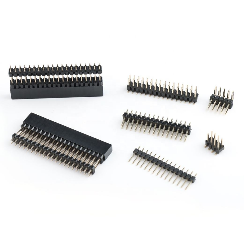 Conector de Pino Duplo de 2,54 mm de Passo, Altura Aumentada, 2*20 pinos, Cabeçalho de Empilhamento Reto, Cabeçalho Fêmea de Pino de 0,1 polegada