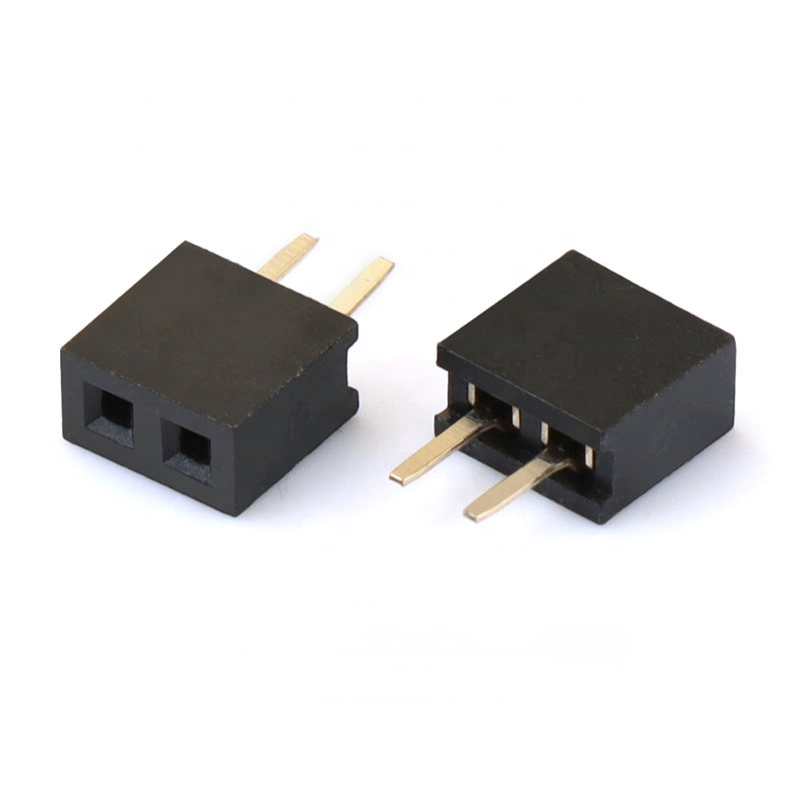 Conector de Pino Fêmea Vertical DIP de 2mm e 2 pinos, Fêmea 1*2P, Conector de Pino de 2.0mm