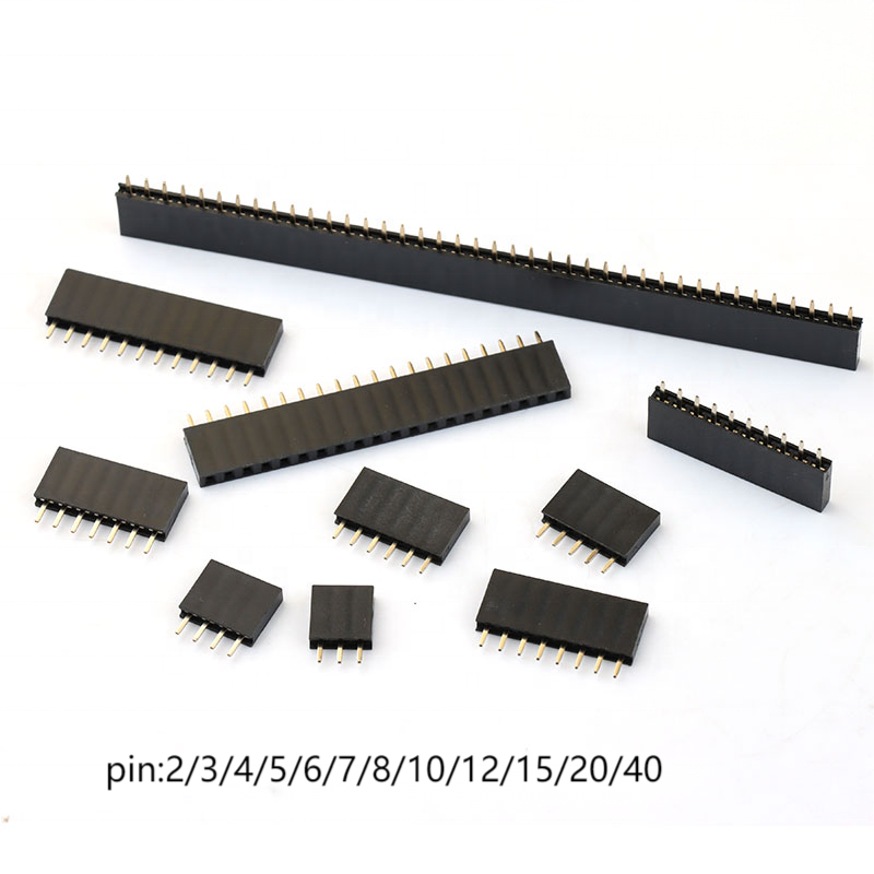 Conector de Pino Fêmea Vertical DIP de 2mm e 2 pinos, Fêmea 1*2P, Conector de Pino de 2.0mm